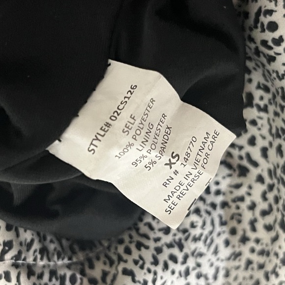 Sienna Sky Black Animal Print High Rise Midi A-Line Skirt Juniors XS - Picture 5 of 7